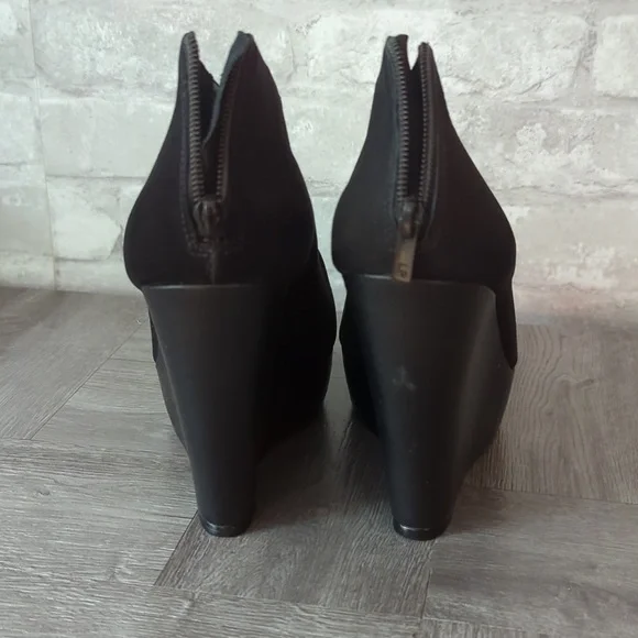 Leoffler Randall Nubuck Leather Platform Wedge Bootie - Picture 5 of 14